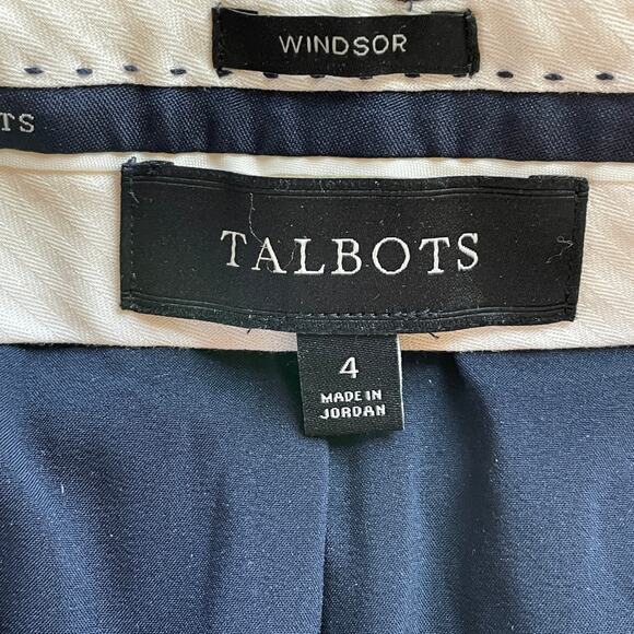 Talbots Windsor Womens Tweed Dress Pants Straight Wide Leg Careerwear Size 4 - Picture 8 of 10